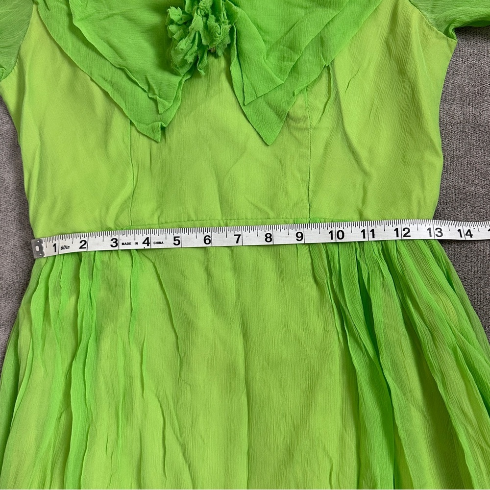 VINTAGE Bright Green Dress - Picture 13 of 14